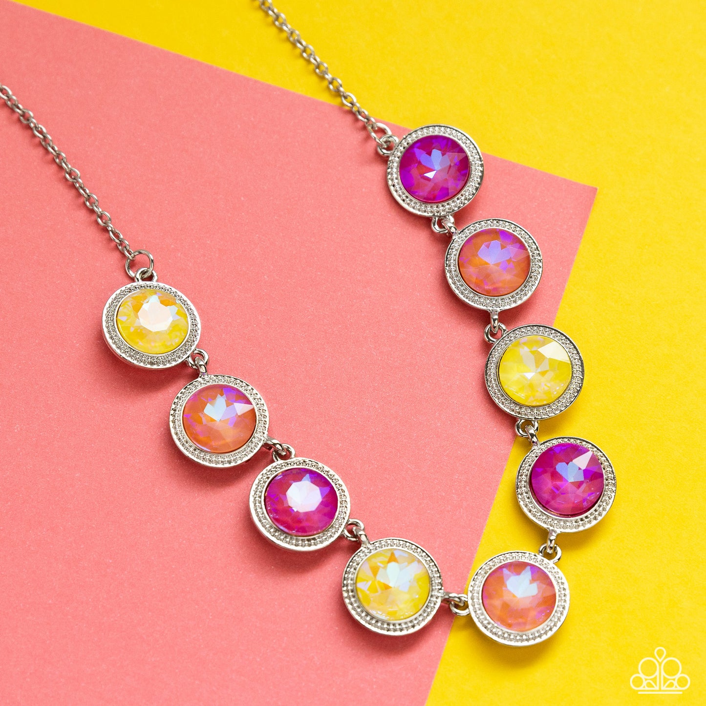 Queen of the Cosmos - Yellow Necklace and Bracelet Set