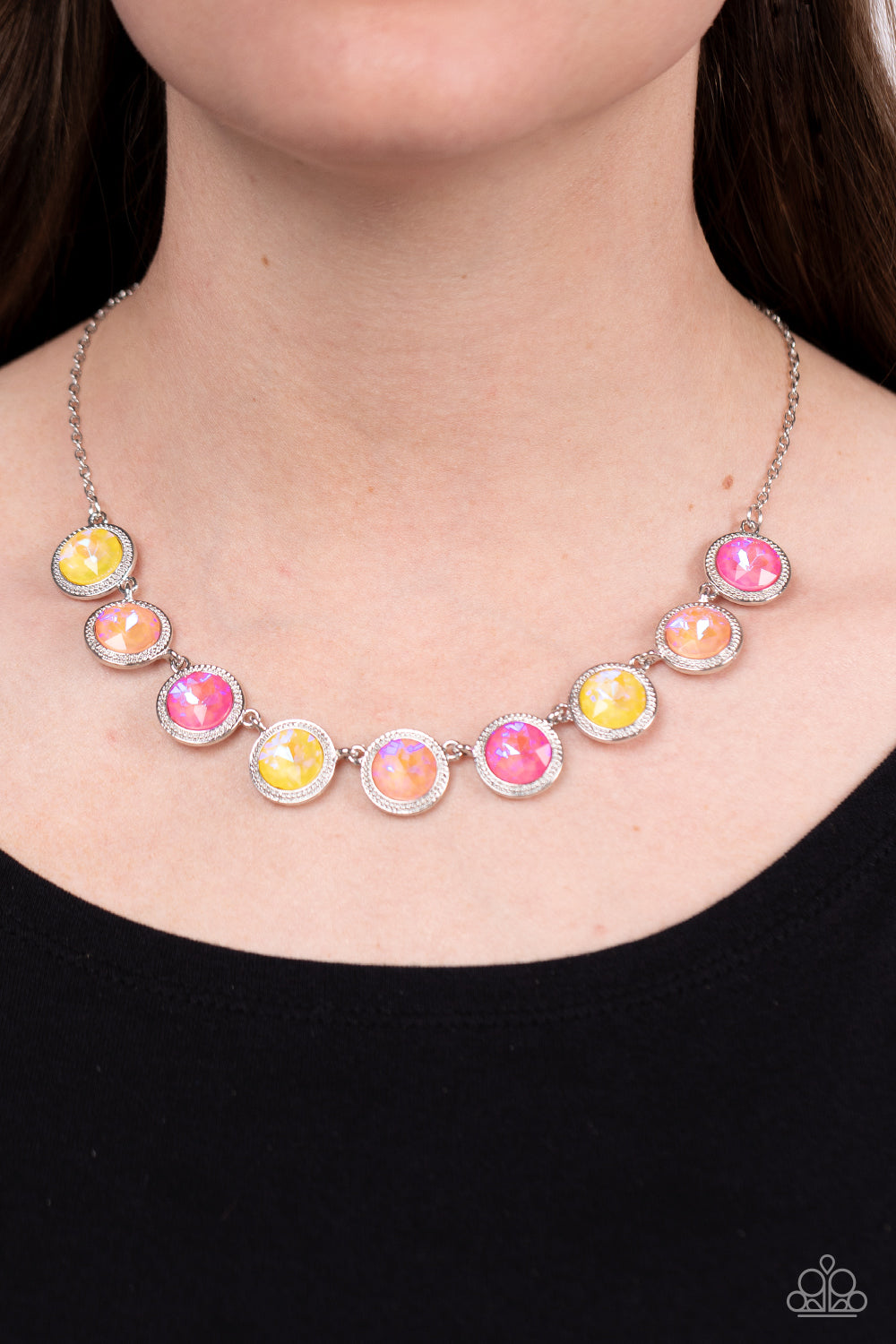 Queen of the Cosmos - Yellow Necklace and Bracelet Set