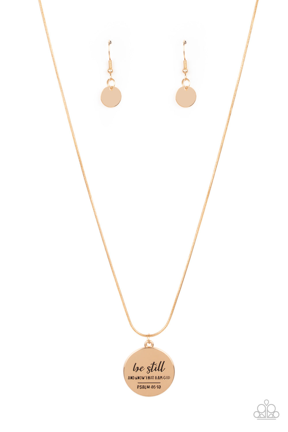 Be Still - Gold Necklace and Bracelet Set