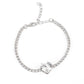 Flirty Fiancé - White Necklace and Bracelet Set