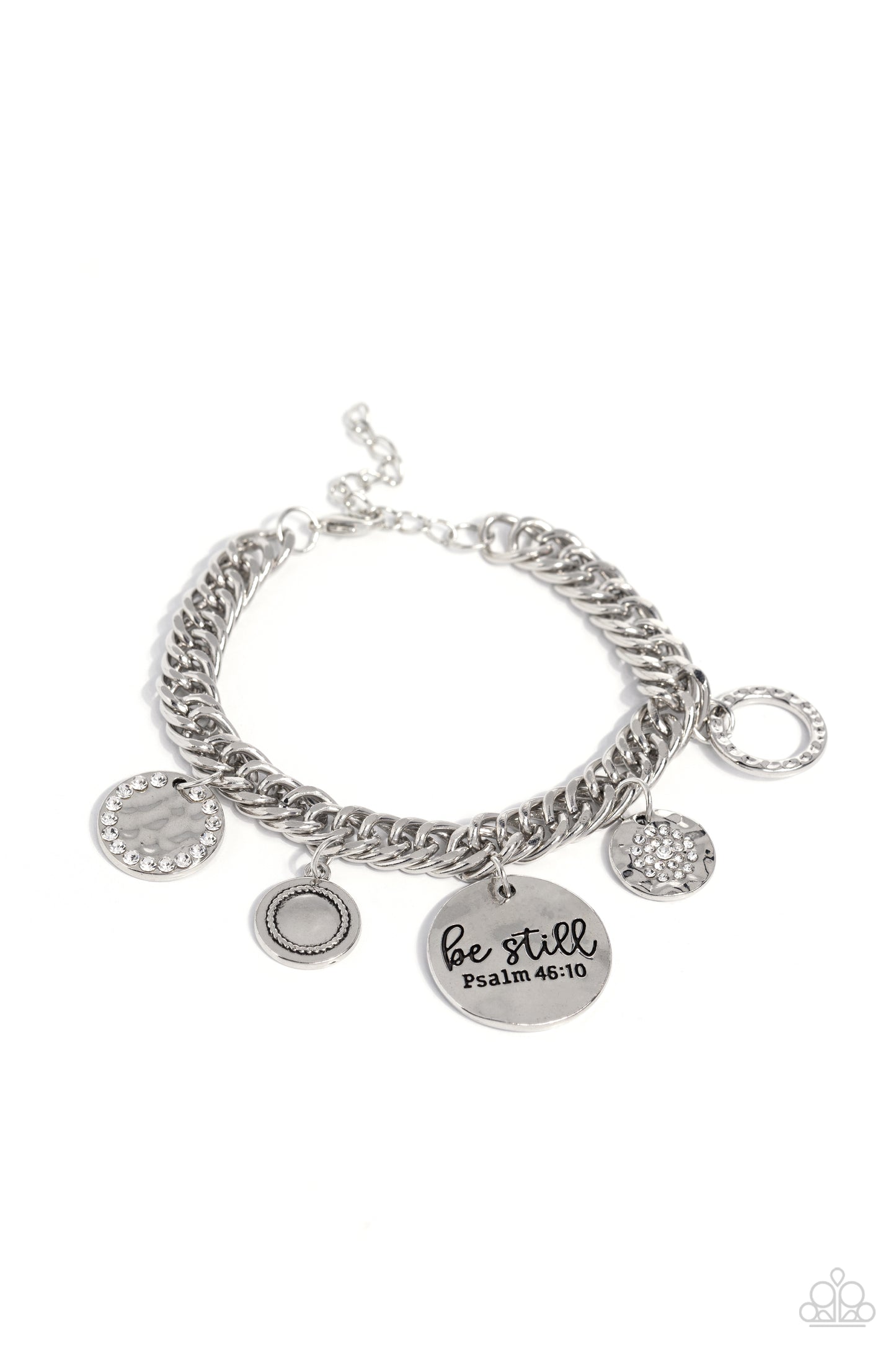 Be Still - Silver Necklace and Bracelet Set